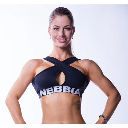 Nebbia Crossed Sport Bra Black S