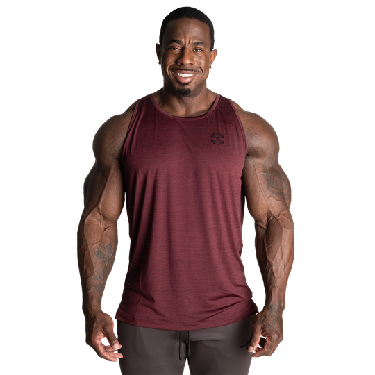 Essex Stripe Tank, Maroon Melange