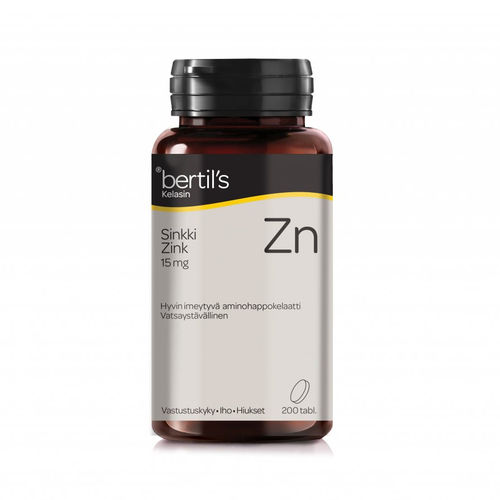 Bertil's Kelasin Sinkkiasetaatti 10mg 120 tablettia