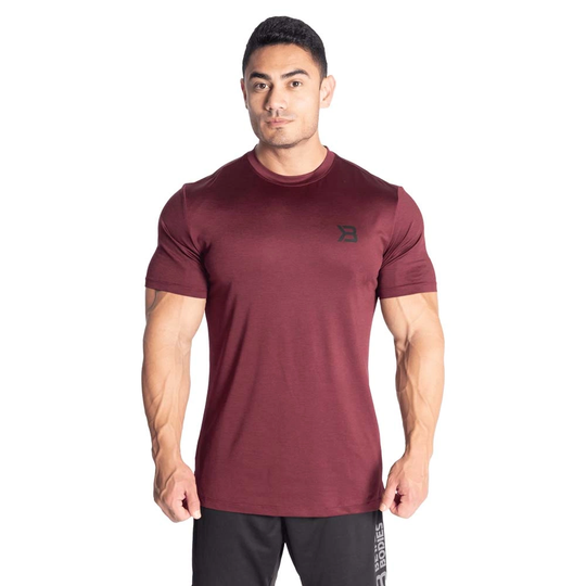 Better Bodies Essex Stripe Tee Maroon Melange S