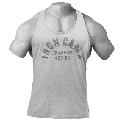 Gasp Throwback Tank Greymelange Xxl