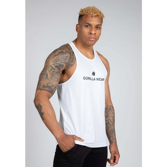 Gorilla Wear Carter Stretch Tank Top White Xxxl