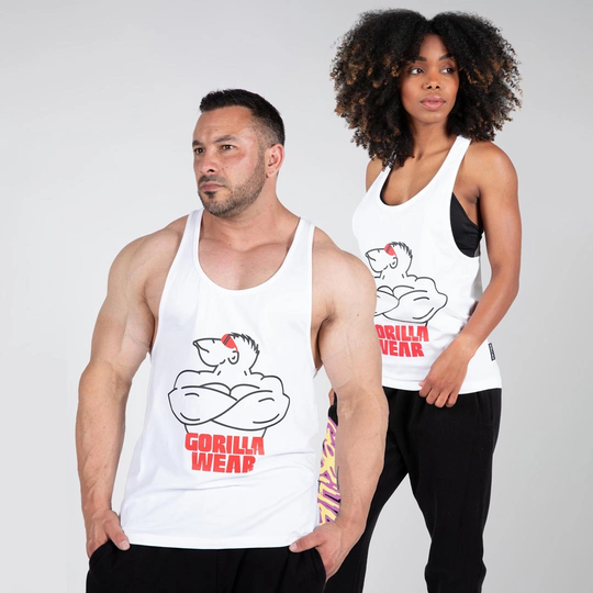 Gorilla Wear Legacy Stringer White Xl