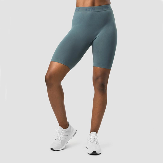 Icaniwill Define Seamless Logo Biker Shorts Jungle Green M