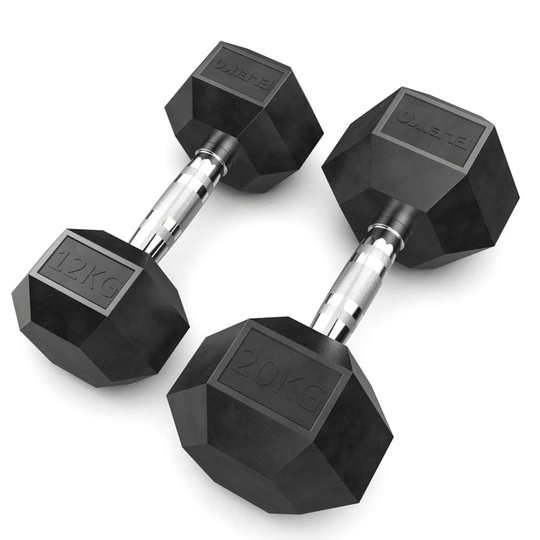 Eleiko XF Dumbbell Set 12-20 kg, Kromi