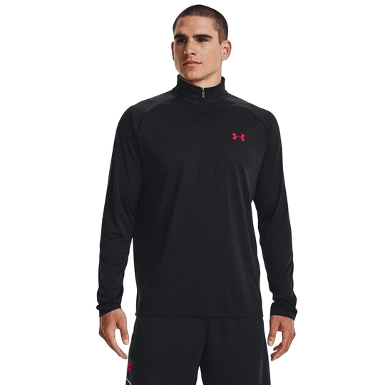 Under Armour Ua Tech 2.0 1/2 Zip Black/radio Red Xl