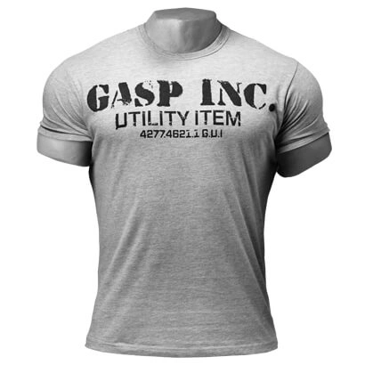 Gasp Utility Tee Greymelange Xxxl