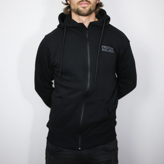 Proteinbolaget Mens Zip Hood Black Xxl