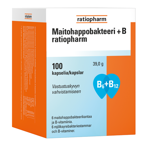 Maitohappobakteeri + B Ratiopharm 100 kaps