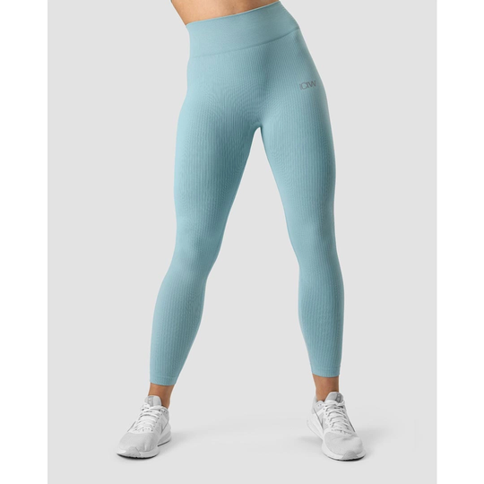 Icaniwill Ribbed Define Seamless Tights Pale Blue Xs