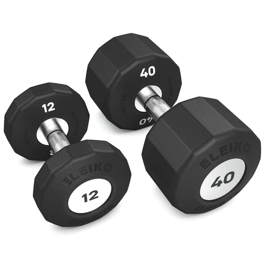 Eleiko Evo Dumbbell Rotating Set 12-40 kg, Kromi