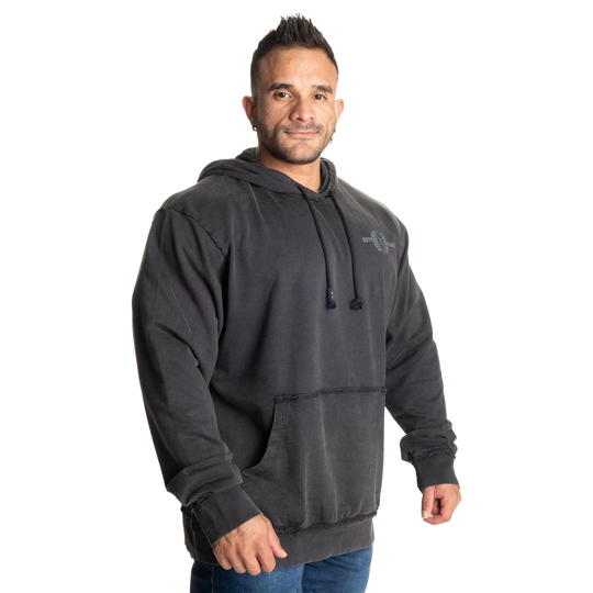 Better Bodies Washed Hoodie Acid Black M
