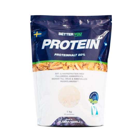 Better You Ärt & Havreprotein 1 Kg Blåbär Vanilj