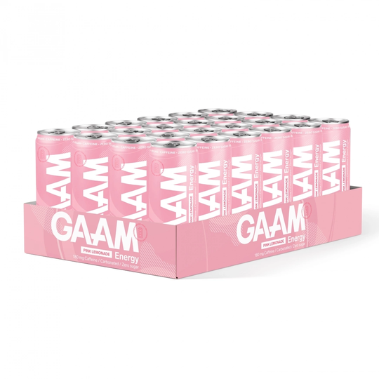 24 X Gaam Energy 330 Ml Pink Lemonade
