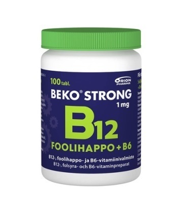 Beko Strong B12 + foolihappo + B6 nieltävät tabletit *