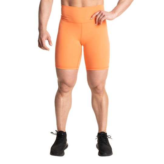 Core Biker Shorts, Coral Orange