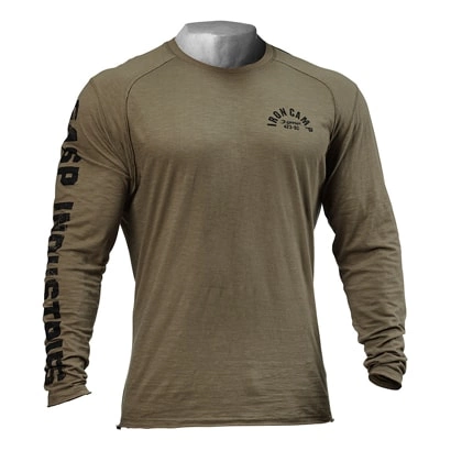 Gasp Throwback Ls Tee Wash Green Xl