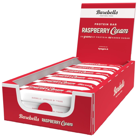 12 X Barebells Protein Bar 55 G Raspberry Cream
