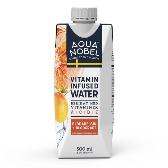 Aqua Nobel Vitaminvatten 500 Ml Blodapelsin Grapefrukt