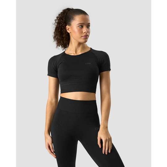 Icaniwill Define Seamless Cropped T-shirt Black L