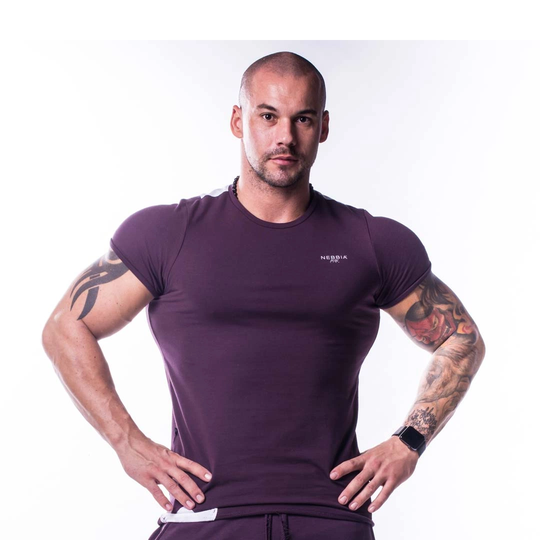Nebbia Muscle Back T-shirt Burgundy L