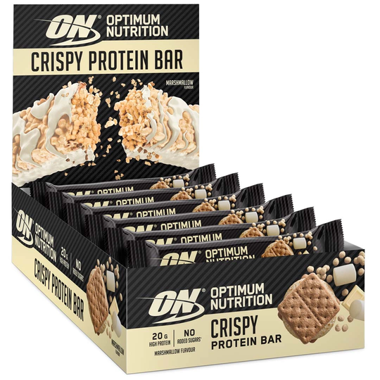 10 X Optimum Nutrition Protein Crisp Bar 65 G Marshmallow